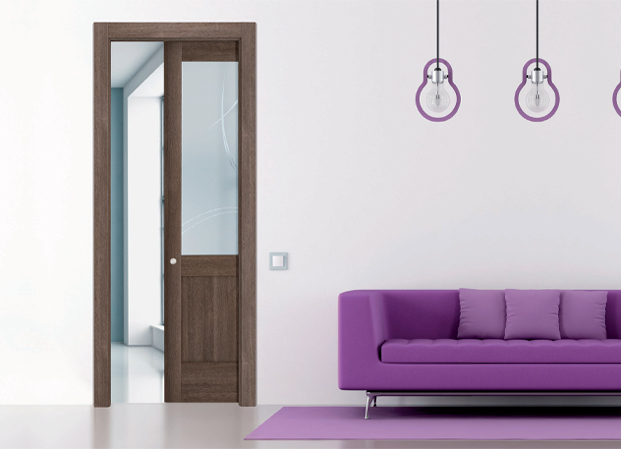 porta a scrigno con vetro